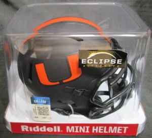MIAMI HURRICANES RIDDELL SPEED ECLIPSE MINI HELMET NEW IN BOX - Picture 1 of 1