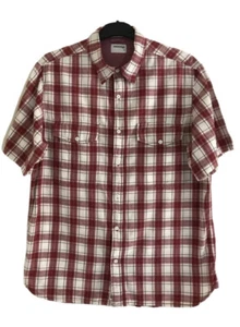 Mens DRIZA-BONE Red/White Check Shirt. Size M. GUC - Picture 1 of 6