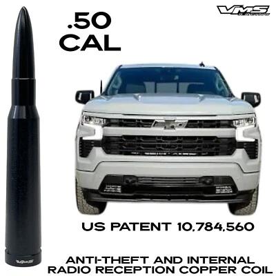50 CAL CALIBER AMMO BULLET ANTI THEFT COPPER COIL ANTENNA FOR CHEVY SILVERADO - Image 1 of 4