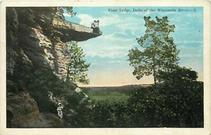 Visor Ledge Dells of Wisconsin River WI Postcard - Picture 1 of 2