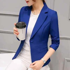 2025 Blazer Ladies , Blazer Pocket Jacket, Slim Fit Jacket, Long-sleeved - Picture 1 of 12