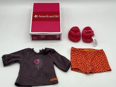 American Girl Doll 2013 GOTY Saige's Pajamas & Slippers Set W/ BOX Retired - Image 1 of 4