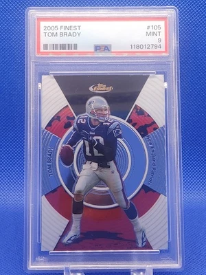 2005 TOM BRADY Topps Finest #105  PSA 9 - Image 1 of 4