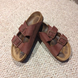 Birkenstock Arizona Sandalen Damen 37 US 6 Braun Pantoletten Hippie Festival - Bild 1 von 7