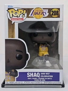 Shaq Funko POP! NBA 2000 WCF LA Lakers 208 with ecotek protector and Wall shelf! - Picture 1 of 17