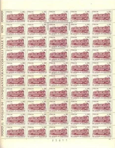 ITALIA 1972 Giornata del francobollo 1 foglio intero MNH** - Picture 1 of 1