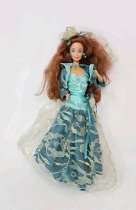 Emerald Elegance Barbie Doll 1990's Vintage Redhead Dress Outfit Accessories - Picture 1 of 6