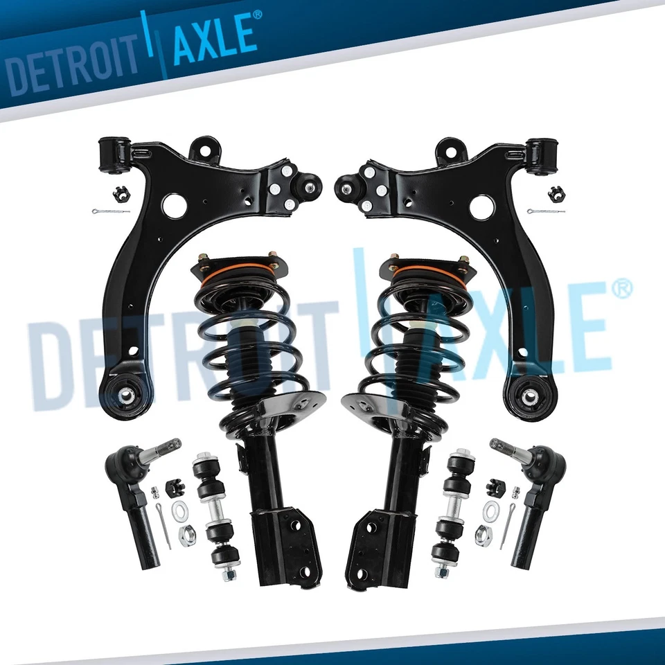 Kit completo de suspensión del brazo de control inferior del puntal delantero de 8 piezas para Pontiac Grand Prix Foto 1 de 4