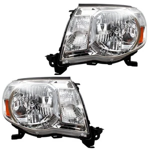 Pair Headlights Performance Set w/ Chrome Bezels fits 05-11 Toyota Tacoma Pickup - Picture 1 of 9
