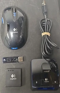 Logitech G7 Laser Cordless Gaming Mouse w/Dongle, Battery, Charger TESTED - Foto 1 di 5