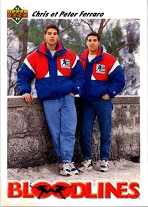 1991 Upper Deck Chris Ferraro/Peter Ferraro #648 USA Hockey Card - Picture 1 of 2