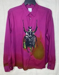 Paul Smith Beetle Bug Shirt Men's Mainline Fuchsia Photographic XXL - Picture 1 of 15