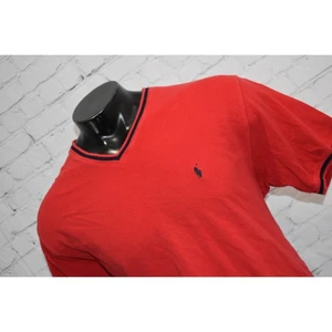 Camisa Polo Ralph Lauren Vintage Algodón Para Hombre Talla 2XL Roja Manga Corta Cuello en V - Imagen 1 de 7