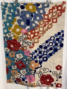 Anthropologie Vtg Confetti Floral 2' x 3' Area Rug 100% Wool OOP Rare Find - Picture 1 of 11