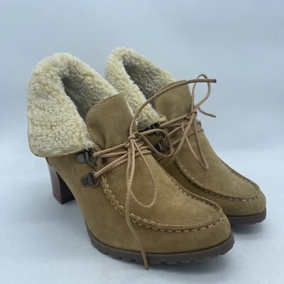 "Botines con cordones de cuero sauce tostado talla 7M RUFF HEWN 3,5""" Foto 1 de 4