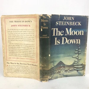 The Moon is Down John Steinbeck 1st ed / 3rd print 1942 Viking HC DJ - Picture 1 of 11