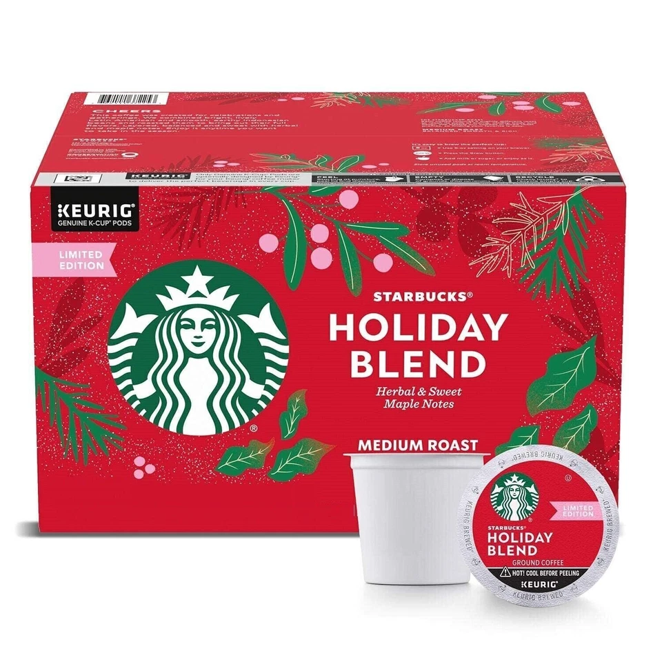 Starbucks K-Cup Coffee Pods Holiday Blend - 10 Pods