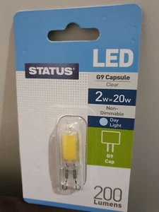 PREMIUM QUALITY STATUS LED G9 2w=20WATT Capsule Non Dimmable Day Light 200 Lumen - Picture 1 of 4