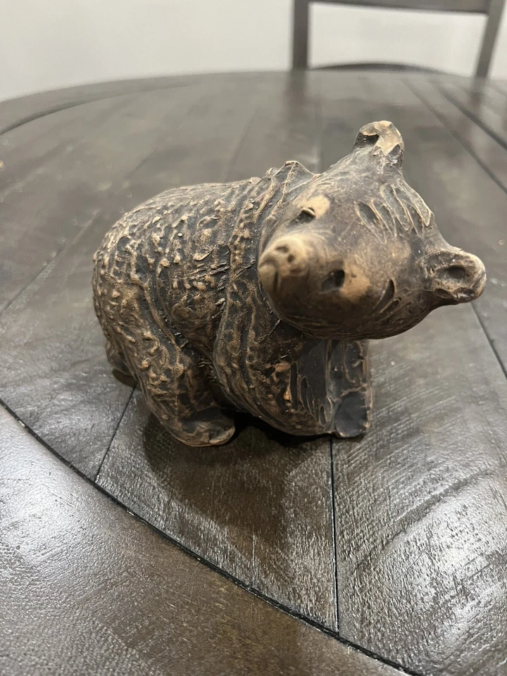 Tilgmans Keramik Brown Bear Figurine Sweden Art Pottery Ceramic Stamped - Image 1 of 4