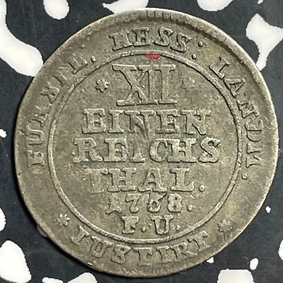 1768-FU Germany Hesse-Cassel 1/12 Thaler Lot#T0139 Silver! - Image 1 of 2