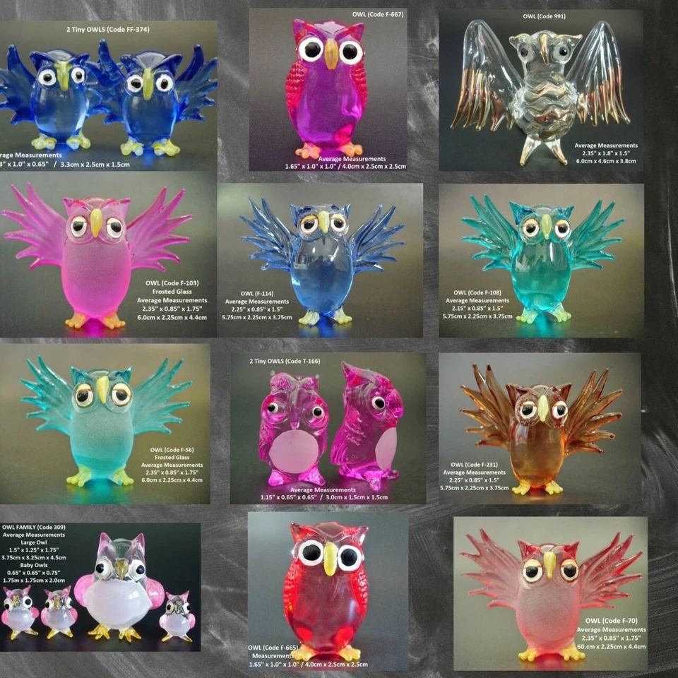 BEAUTIFUL Glass OWL Ornament Glass BIRD Collectors Item Blown Glass Figurine - Image 1 of 1