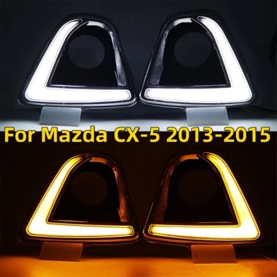 Luces de circulación diurna LED DRL para Mazda CX-5 2013-2015 luz antiniebla parachoques de conducción Foto 1 de 4