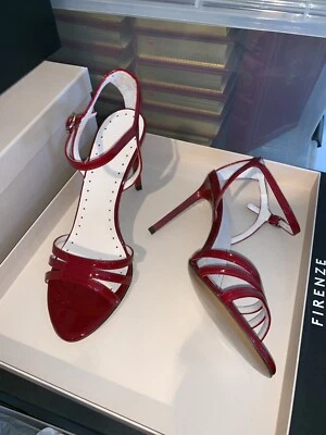 Roberto Cavalli 高跟鞋红色 9 码美国皮革女士女式 675.00 美元 — 第 1/4 张图片