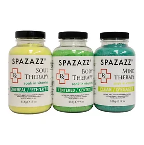 Spazazz RX Cristalli Aromaterapia Mente, Corpo e Anima per Vasche Idromassaggio Vasca da Bagno 3 CONFEZIONI - Foto 1 di 5
