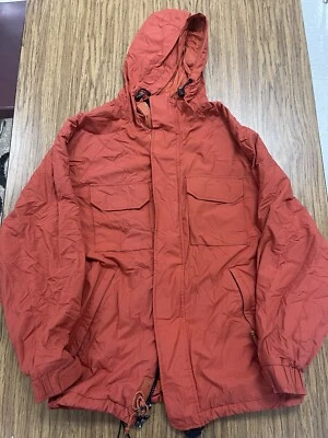 American Eagle Adult Red Orange Heavy Full Zip Hooded Coat Men’s Women’s XS - Image 1 of 4