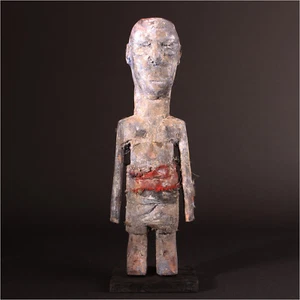 13230 Ewe Fetish Figure Fon Voodo Vudun Togo With Wooden Base - Picture 1 of 8