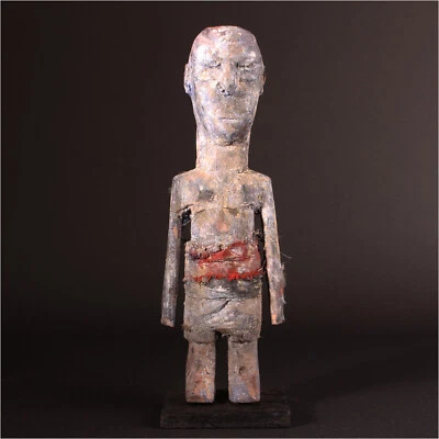 13230 Ewe Fetish Figure Fon Voodo Vudun Togo With Wooden Base - Image 1 of 4