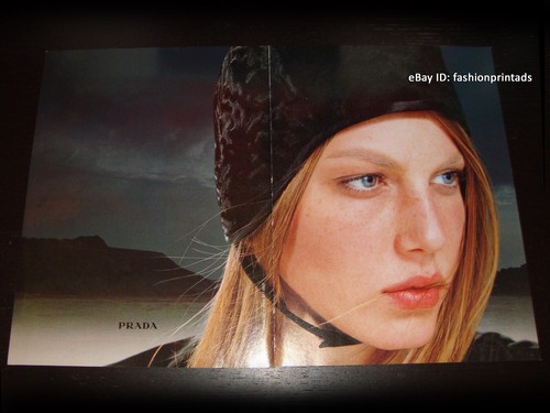 vintage PRADA 2 pagine STAMPA ANNUNCIO autunno 1999 ANGELA LINDVALL Norbert Schoerner PRETTY