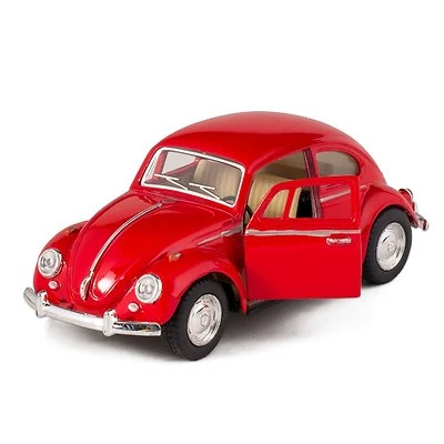 Volkswagen VW Escarabajo Clásico 1967 Kinsmart escala 1:32 5" rojo fundido a presión Foto 1 de 2