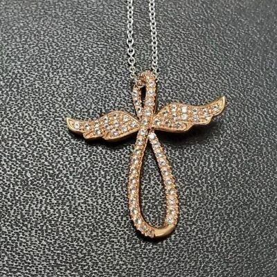 Lorenzo 14K розовый и белый GP сапфировое ожерелье - Изображение 1 из 4