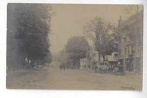 1906 Morrisville, New York Street Scene RPPC - Picture 1 of 2