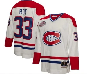 Montreal Canadiens Patrick Roy Mitchell & Ness 1992 Blue Line Hockey Jersey - Picture 1 of 9