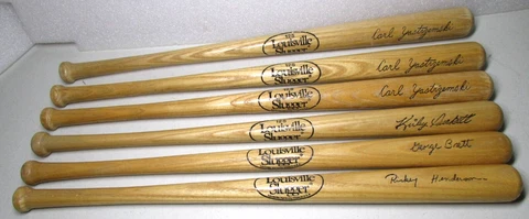Lot of 6 Louisville Slugger 125 Mini Souvenir 16" Bats Brett Carl Ricky Kirby Cover