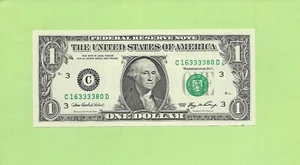 2006 ..UNCIRC $1  C 1633 3380 D  .... 2006 $1  L-H      '3333'   QUAD CENTER - Picture 1 of 2