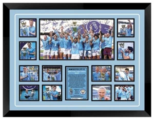 Manchester City FC 2022/23 EPL Champions Signed Framed Memorabilia - Picture 1 of 2