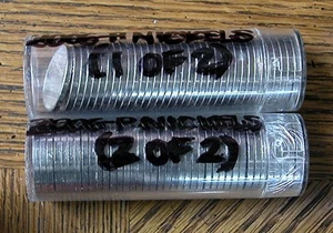 Jefferson Nickel Rolls 2006-P MONTICELLO NICKELS AU-BU 74 Nickels - Picture 1 of 2