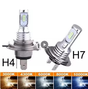 COPPIA LAMPADINE AUTO C6 H4 KIT FARI 36 W LAMPADE COB LAMPADINE LED LUCE BIANCA - Foto 1 di 14