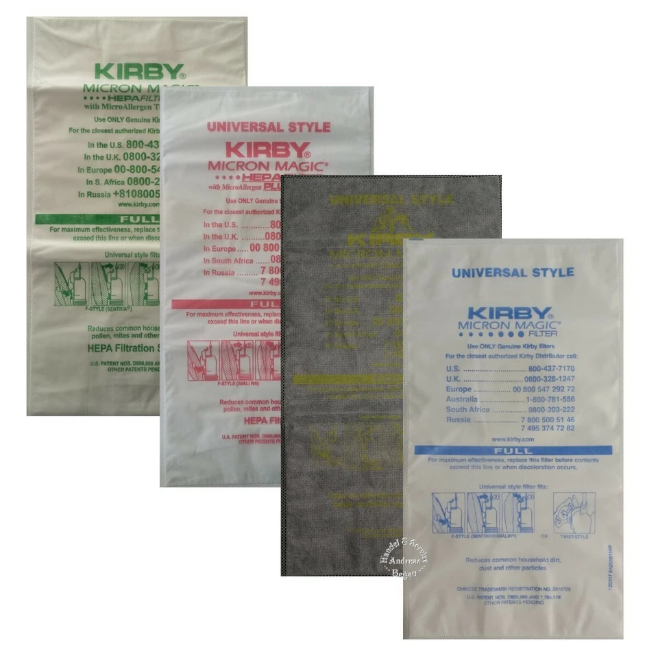 Original Kirby Filter / Bags Universal G3 G4 G5 G6 G7 G8 G10 Sentria II Avalir - Bild 1 von 1