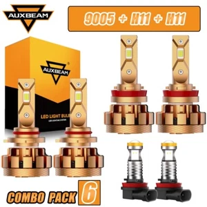 AUXBEAM 9005+H11+H11 Combo for Honda Accord 2008-2015 LED Headlights+Fog Lights - Picture 1 of 12