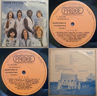 THREE DOG NIGHT CYAN 1974 HI-FI STEREO UNIQ CVR BLUE-TINTED BCK CVR CHILEAN PRS! - Image 1 of 4