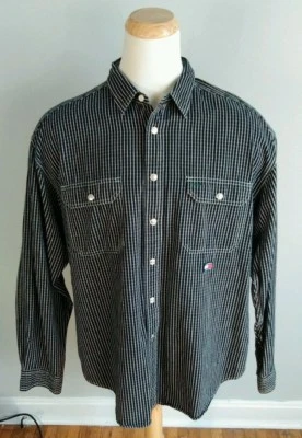 Vintage 90's Hip Hop Tommy Hilfiger Metal Snap Shirt XL  Foto 1 de 4