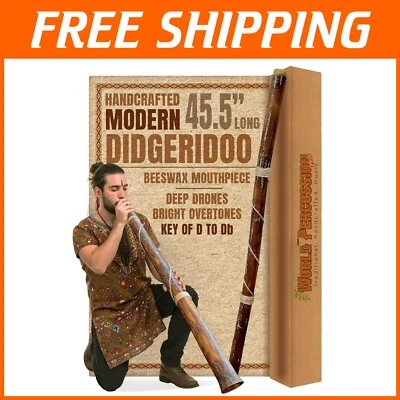 Didgeridoo moderno amigable para principiantes - Cómoda boquilla de cera de abejas, llave de D Foto 1 de 4