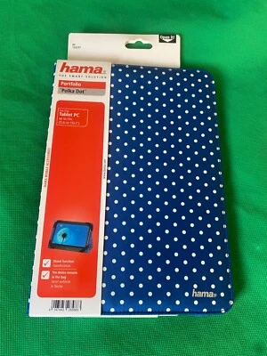 Hama eReader upto 10.1" Portfolio Protective Case standing Tablet PC Tab Polka - Image 1 of 4