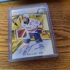 2021-22 SP Game Used Ty Tullio Gold Autograph Patch Card