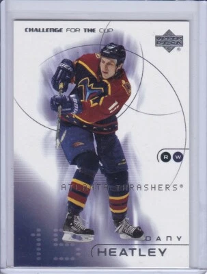 Dany Heatley 2001 Upper Deck Challenge for the Cup Hockey Card 3 Grade MT - Image 1 of 2