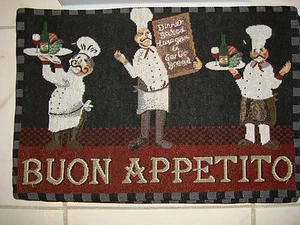 Home Traditions 4 Tapestry Placemats Chef's Buon Appetito Pasta 13 x19 NWT!!  - Picture 1 of 1